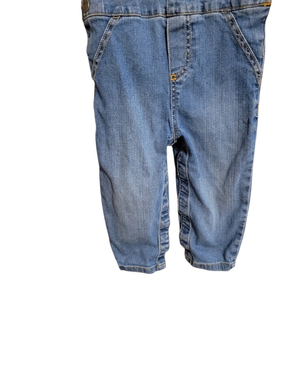 Carter's Floral Ruffle Denim Overalls - Picture 3 of 5